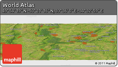 Satellite Panoramic Map of the Area around 50° 7' 47" N, 34° 4' 30" E