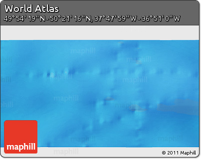 Physical 3D Map of the Area around 50° 7' 47" N, 37° 19' 30" W