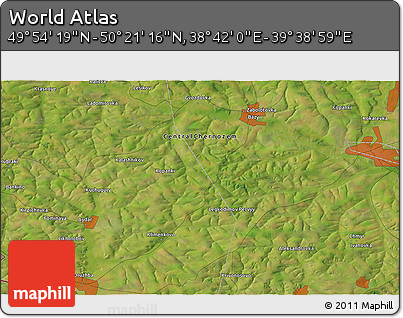 Satellite 3D Map of the Area around 50° 7' 47" N, 39° 10' 29" E