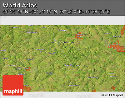 Satellite 3D Map of the Area around 50° 7' 47" N, 39° 10' 29" E