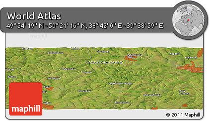 Satellite Panoramic Map of the Area around 50° 7' 47" N, 39° 10' 29" E