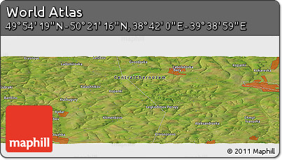 Satellite Panoramic Map of the Area around 50° 7' 47" N, 39° 10' 29" E