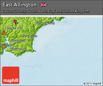 Physical 3D Map of East Allington