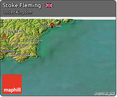 Satellite 3D Map of Stoke Fleming
