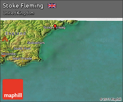 Satellite 3D Map of Stoke Fleming