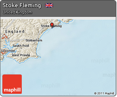 Shaded Relief 3D Map of Stoke Fleming