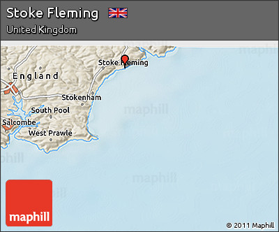 Shaded Relief 3D Map of Stoke Fleming