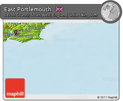 Physical Panoramic Map of East Portlemouth