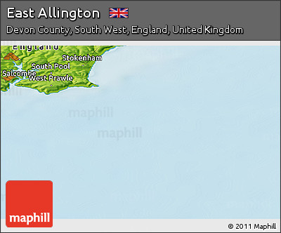 Physical Panoramic Map of East Allington
