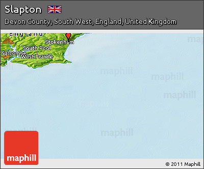 Physical Panoramic Map of Slapton