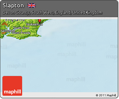 Physical Panoramic Map of Slapton