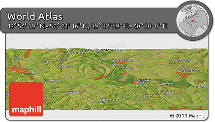 Satellite Panoramic Map of the Area around 50° 7' 47" N, 40° 1' 29" E