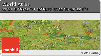 Satellite Panoramic Map of the Area around 50° 7' 47" N, 40° 1' 29" E