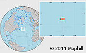 Gray Location Map of the area around 50° 7' 47" N, 41° 34' 30" W