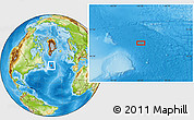Physical Location Map of the area around 50° 7' 47" N, 42° 25' 29" W