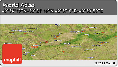 Satellite Panoramic Map of the Area around 50° 7' 47" N, 43° 25' 29" E