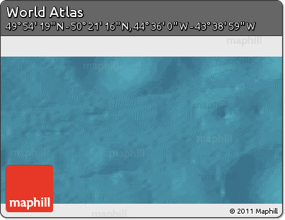 Satellite 3D Map of the Area around 50° 7' 47" N, 44° 7' 30" W