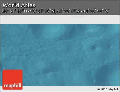 Satellite 3D Map of the Area around 50° 7' 47" N, 44° 7' 30" W