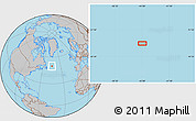 Gray Location Map of the area around 50° 7' 47" N, 44° 58' 30" W