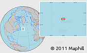 Gray Location Map of the area around 50° 7' 47" N, 45° 49' 30" W
