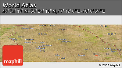 Satellite Panoramic Map of the Area around 50° 7' 47" N, 47° 40' 29" E