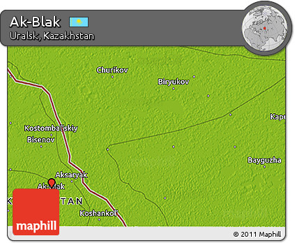 Physical 3D Map of Ak-Blak