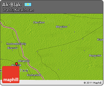 Physical 3D Map of Ak-Blak