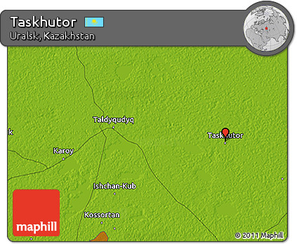 Physical 3D Map of Taskhutor