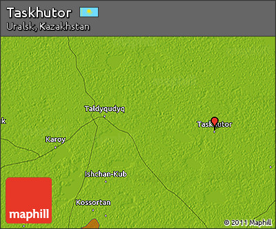 Physical 3D Map of Taskhutor