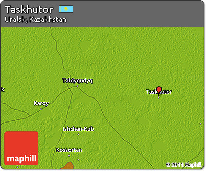 Physical 3D Map of Taskhutor