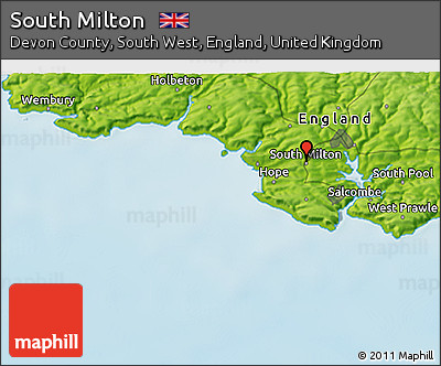 Physical 3D Map of South Milton