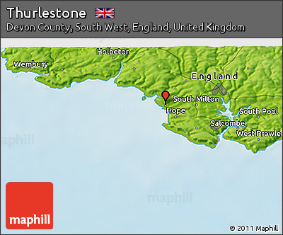 Physical 3D Map of Thurlestone