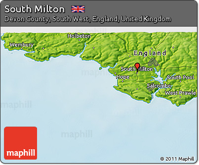 Physical 3D Map of South Milton