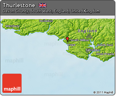 Physical 3D Map of Thurlestone