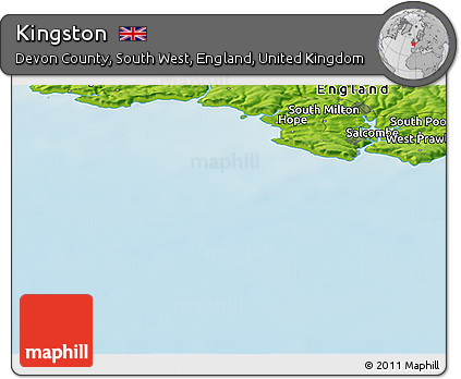 Physical Panoramic Map of Kingston