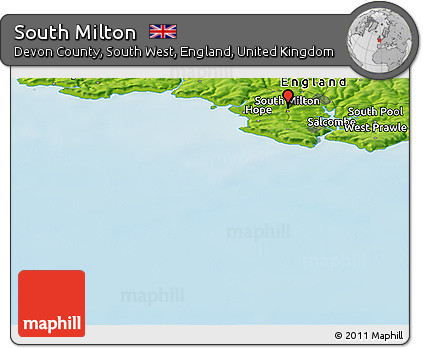 Physical Panoramic Map of South Milton