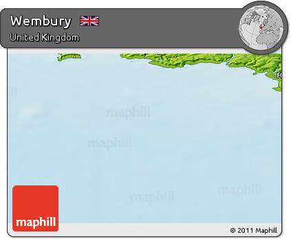 Physical Panoramic Map of Wembury