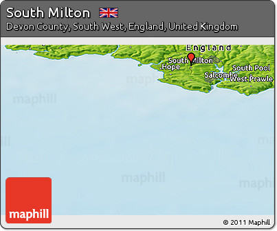 Physical Panoramic Map of South Milton