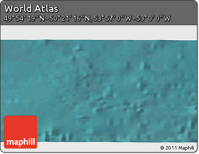 Satellite 3D Map of the Area around 50° 7' 47" N, 53° 28' 30" W