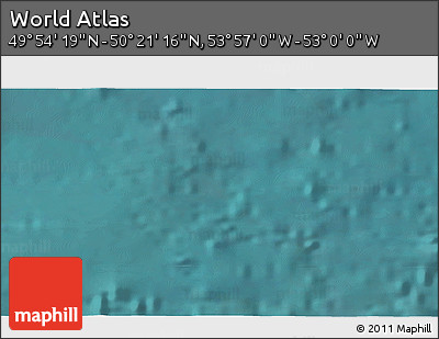 Satellite 3D Map of the Area around 50° 7' 47" N, 53° 28' 30" W