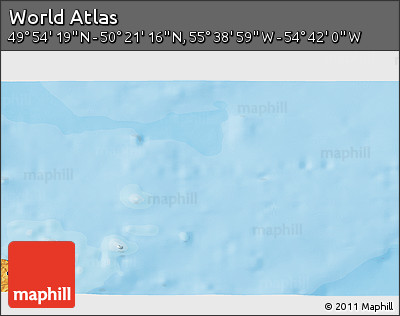 Political 3D Map of the Area around 50° 7' 47" N, 55° 10' 29" W