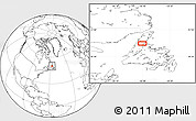 Blank Location Map of the area around 50° 7' 47" N, 56° 52' 30" W