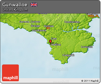 Physical 3D Map of Gunwalloe