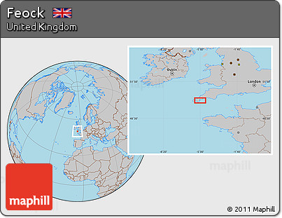 Gray Location Map of Feock