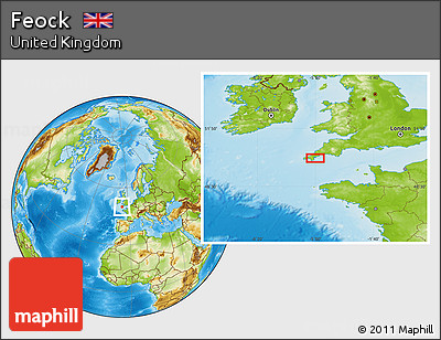 Physical Location Map of Feock