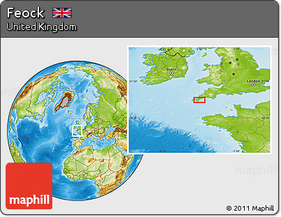 Physical Location Map of Feock