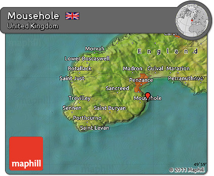 Satellite Map of Mousehole