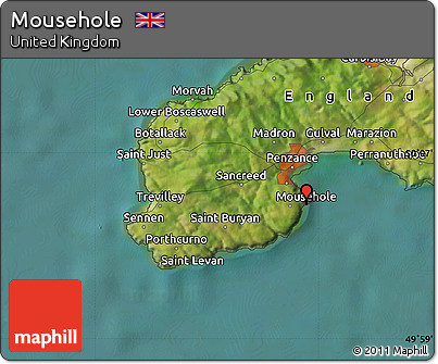 Satellite Map of Mousehole