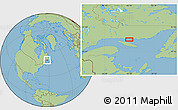 Savanna Style Location Map of the area around 50° 7' 47" N, 62° 49' 30" W