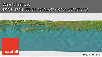 Satellite Panoramic Map of the Area around 50° 7' 47" N, 63° 40' 30" W